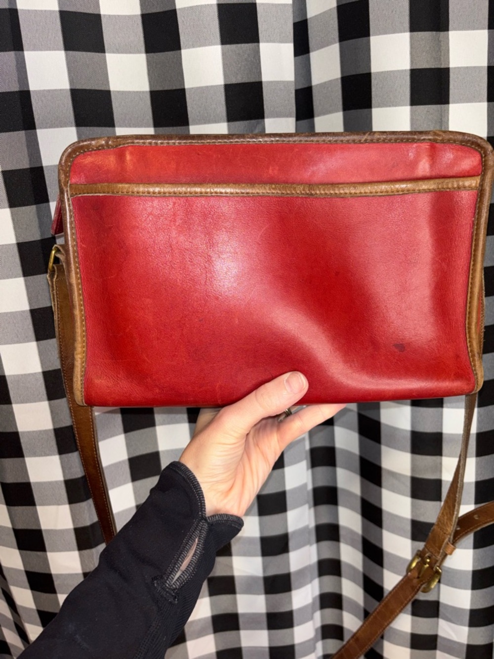 Coach 1980s Red Swagger Spectator Bag Made in USA 0472-044 - Picture 3 of 8